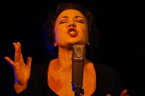 singer in the twilight of the stage