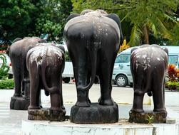 Stone Figures Elephant From The