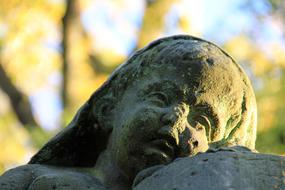 stone baby head