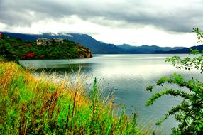 Blue Sky and Lugu Lake