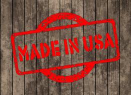 wood boards stamp, made , usa