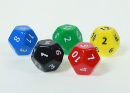 Colorful shapes with white numbers, with shadows