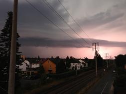 Thunderstorm Flash Clouds on sky