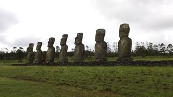 Easter Island Moai landscape