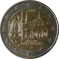 Coin 2 Euro on white background