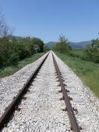 railroad, gravel, infinity