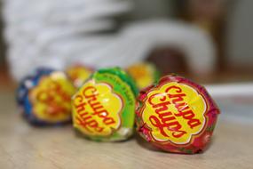 Sweets Lollipop close-up in blurred background
