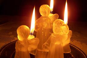 candles as a angels close up