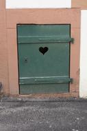 Door Heart Wooden In
