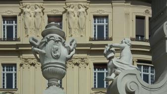 High Baroque Art Nouveau Facade sculptures