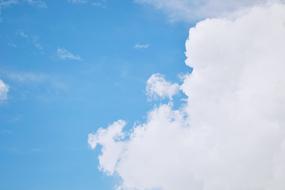 Sky Blue with White Clouds