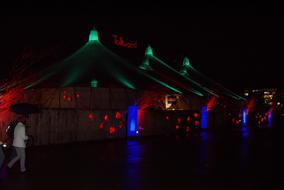 Tollwood Festival at night in Munich