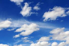 Beautiful azure sky with whtie clouds