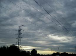 gray cloudy sky over power lines