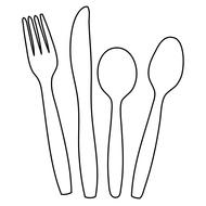 cutlery outline