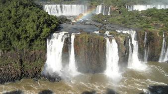 rainbow over the Iguazu Falls complex