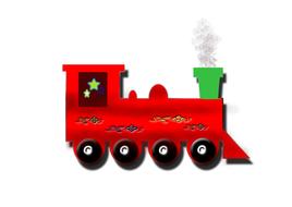 steam locomotive toys train red