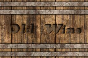 old wine wood shield relief