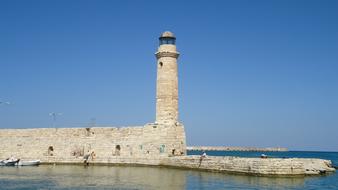 Harbour Entrance Crete Lighthouse