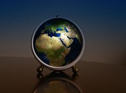 world globe earth clock dial