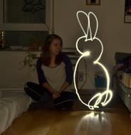 Lightpainting Hare Shining