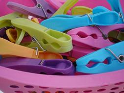 Colorful Plastic Clothespins