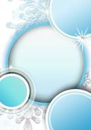 winter blue snowflakes snow circle