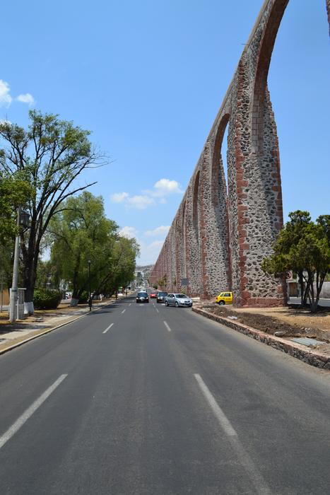 columns near the road in mexico