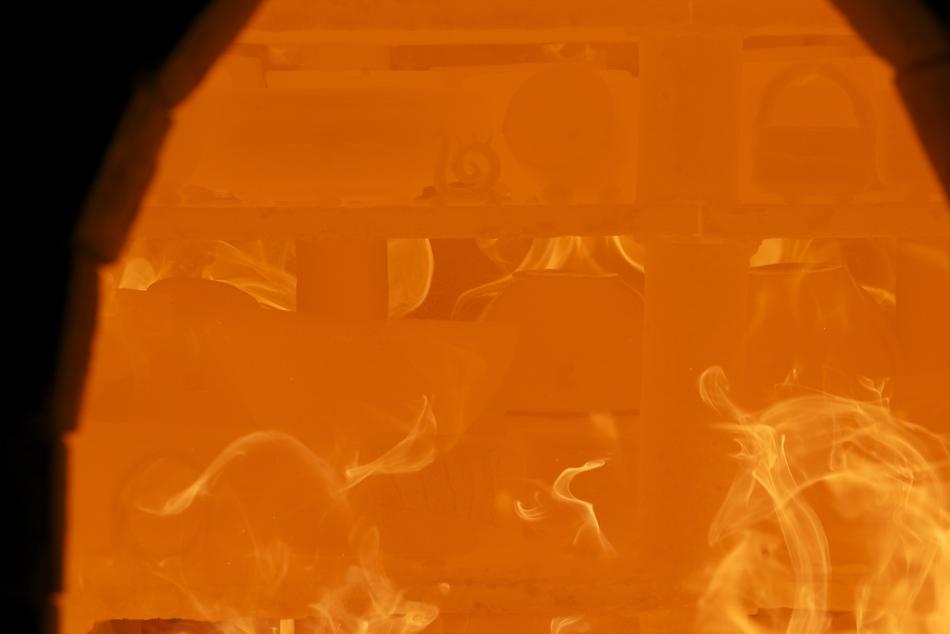 the heat of the flame
