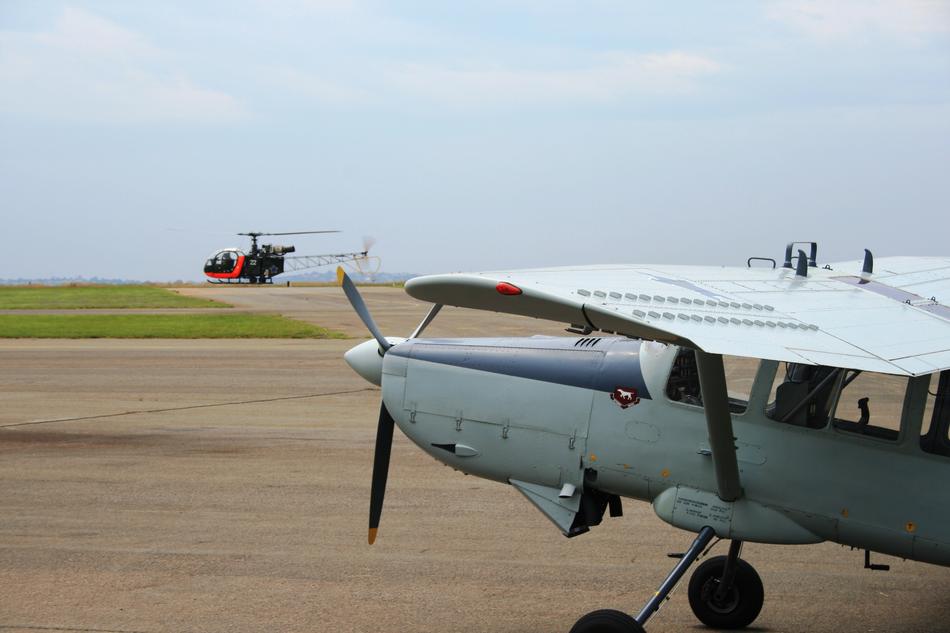 reconnaiscance aircraft at the airport