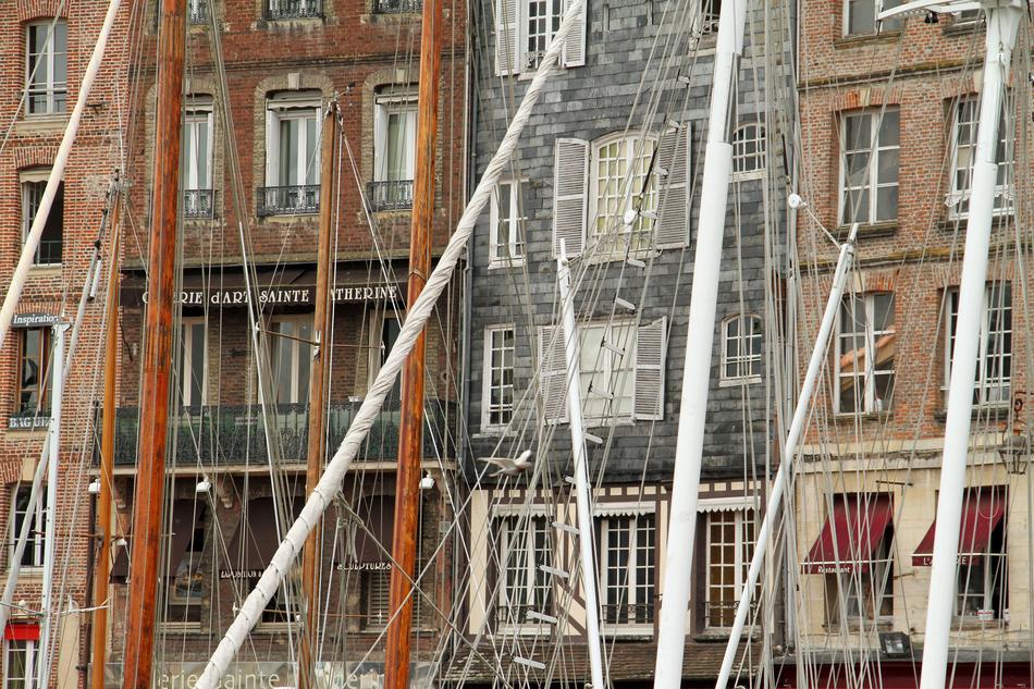 Port Ship Masts in Normandy