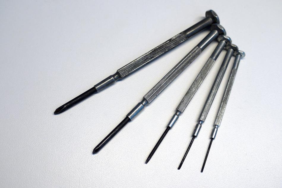 variety of screwdrivers as a fan