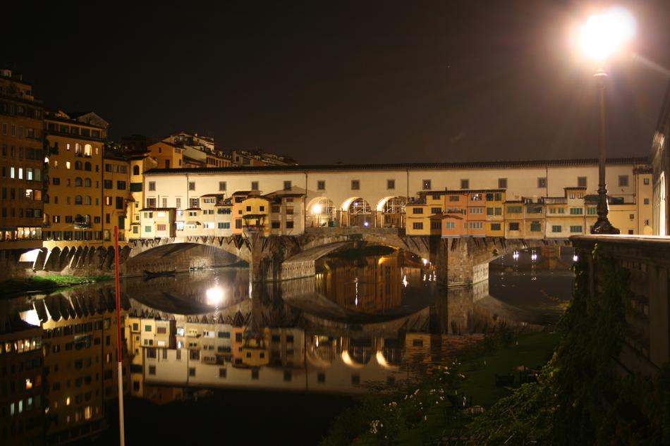 Italy Golden Bridge at Night