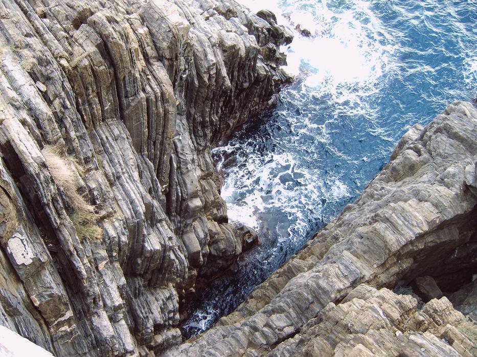 deep cliffs on the coast of italy