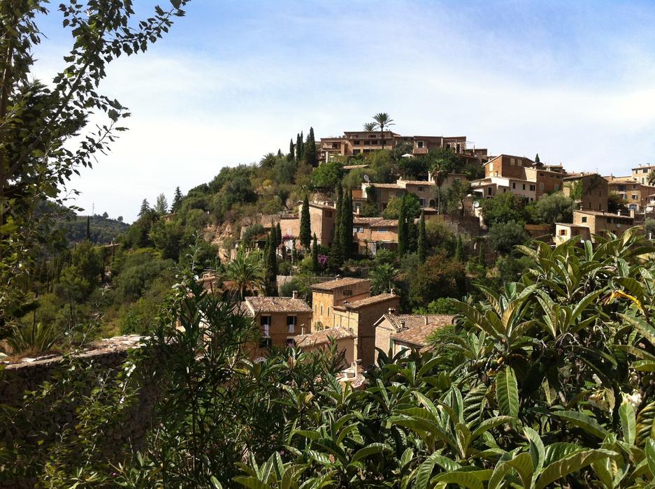 panoramic view of the village of Deia