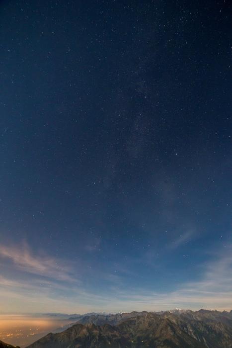 Milky Way in the sky in the evening