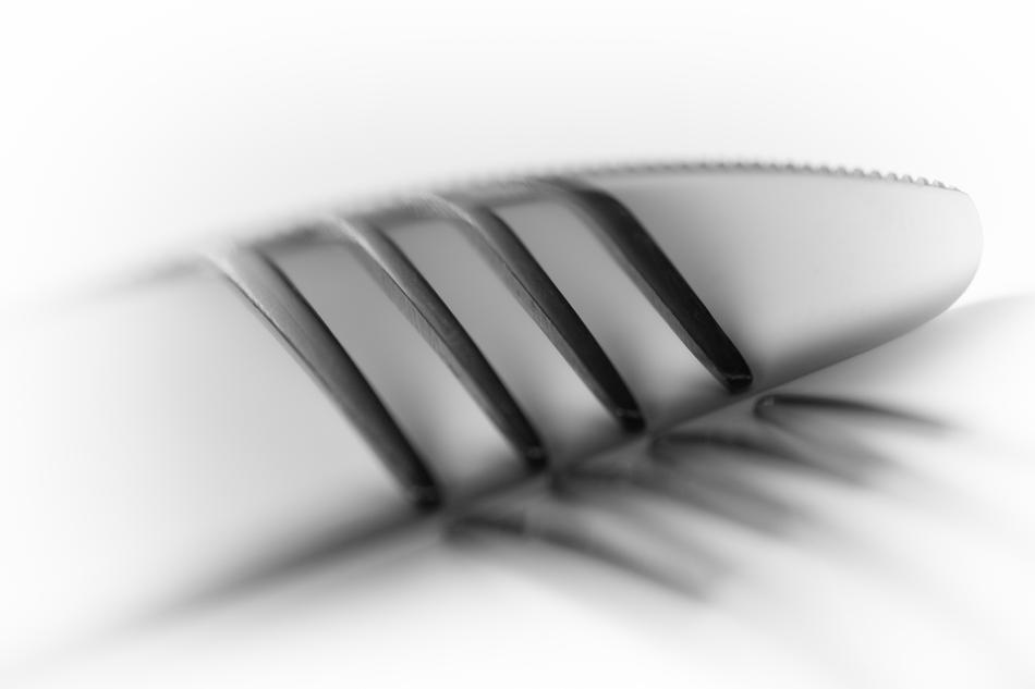 knife and fork, mirror image