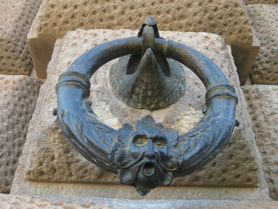 metal ring at the alhambra in Granada, Spain