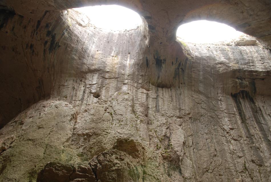 Beautiful Prohodna Cava with sunlight, in Bulgaria