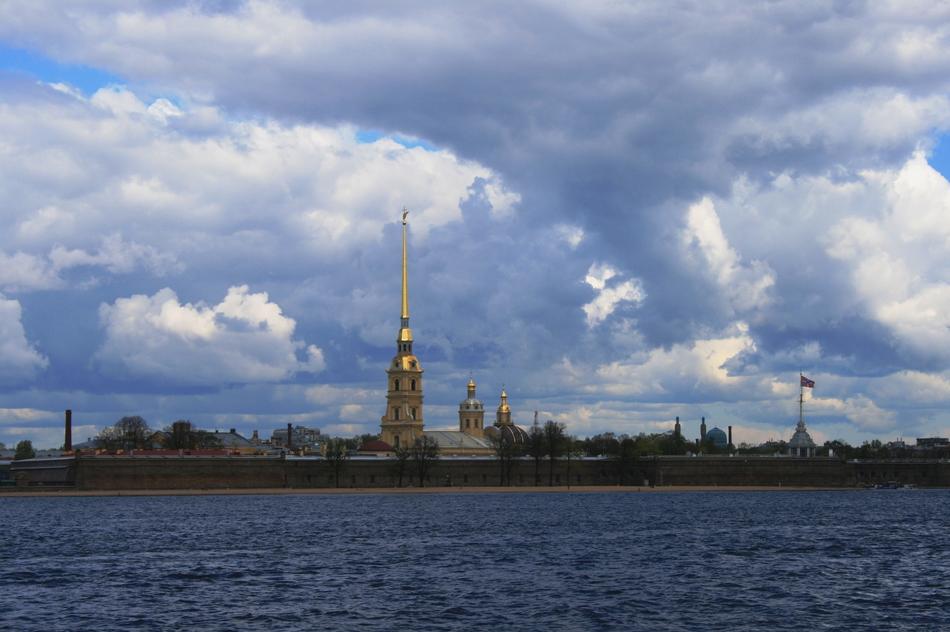 River Water and cathedral on Island