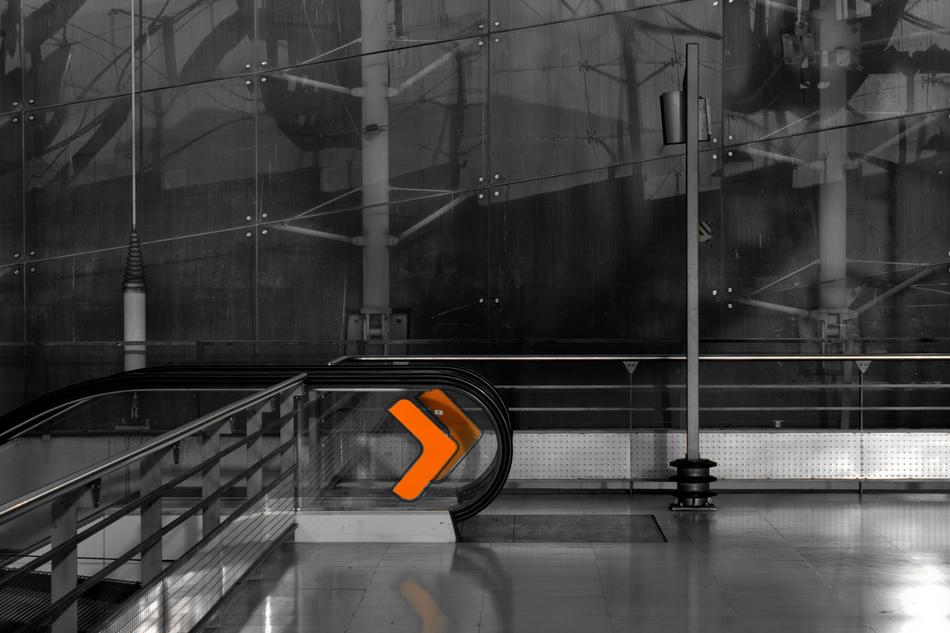 Escalator Bracket Orange