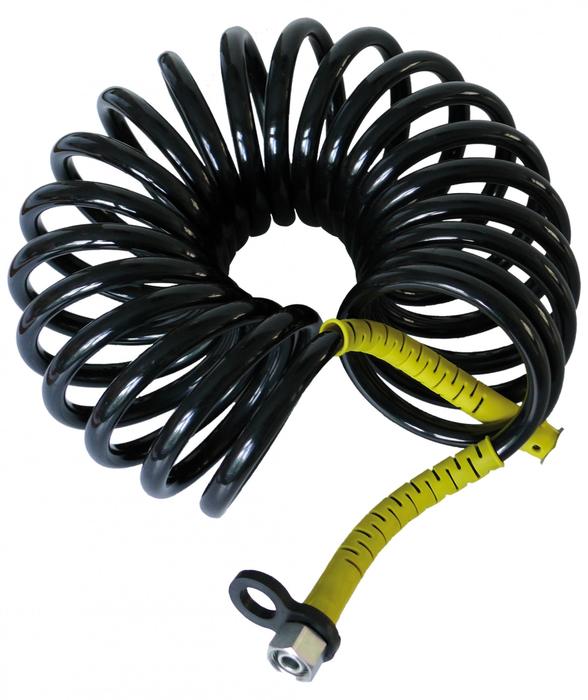 Black and yellow cord, at white background, clipart