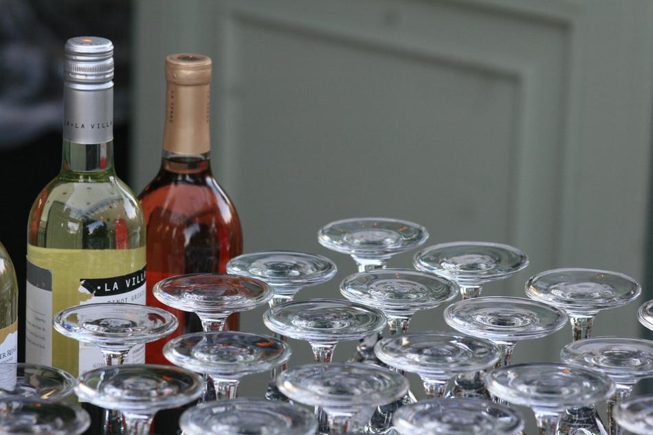 Catering Bar Wine bottles
