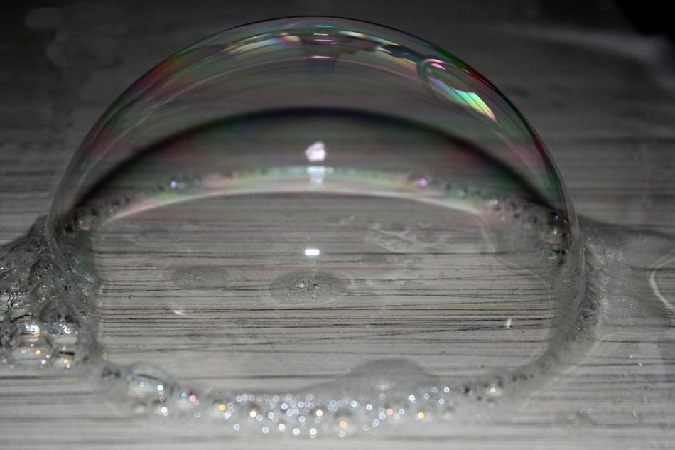 Transparent clean soap bubble close up free image download