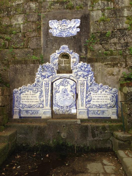 Beautiful and colorful Termos fountain with patterns in Portugal
