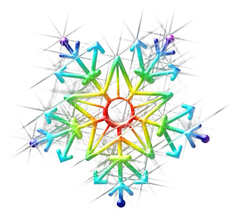 ice crystal as a shape on a white background
