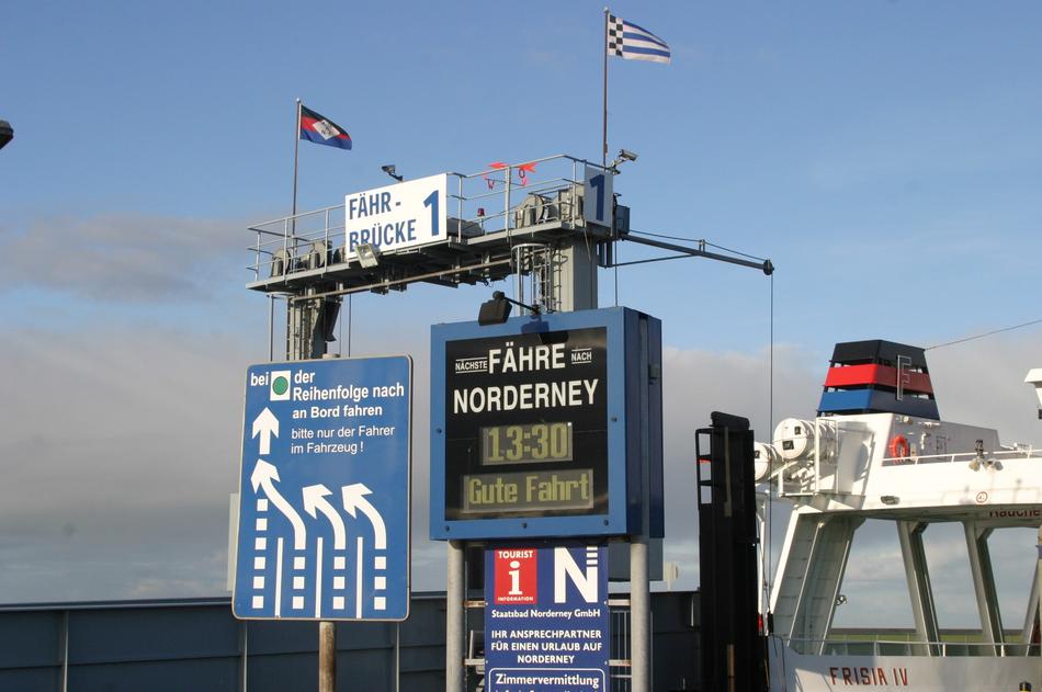 Norddeich Ferry in North Sea