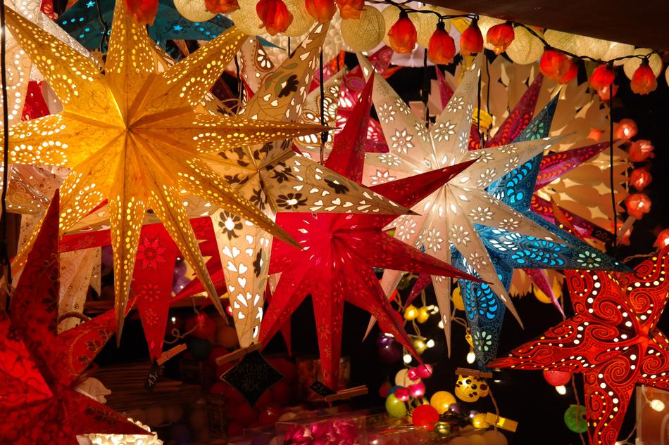 Poinsettia Christmas Market Stand
