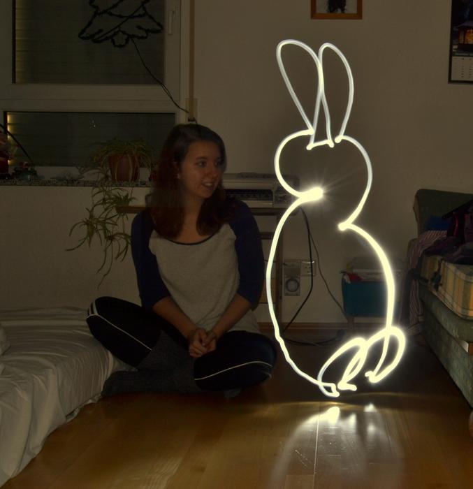 Lightpainting Hare Shining