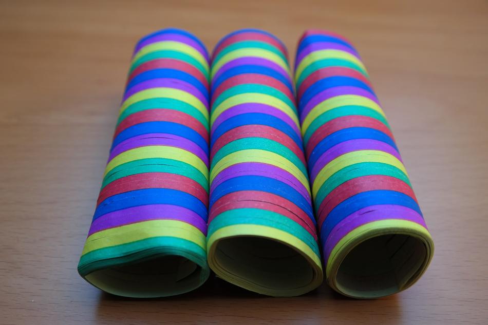 Colorful Streamer New Years Eve